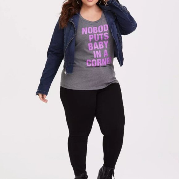 Torrid size 3 Dirty Dancing Baby Corner Grey Scoop Tee - Picture 3 of 8